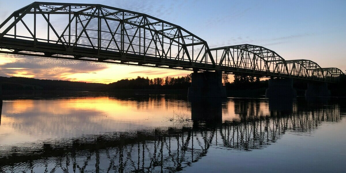 Bridge with sunset